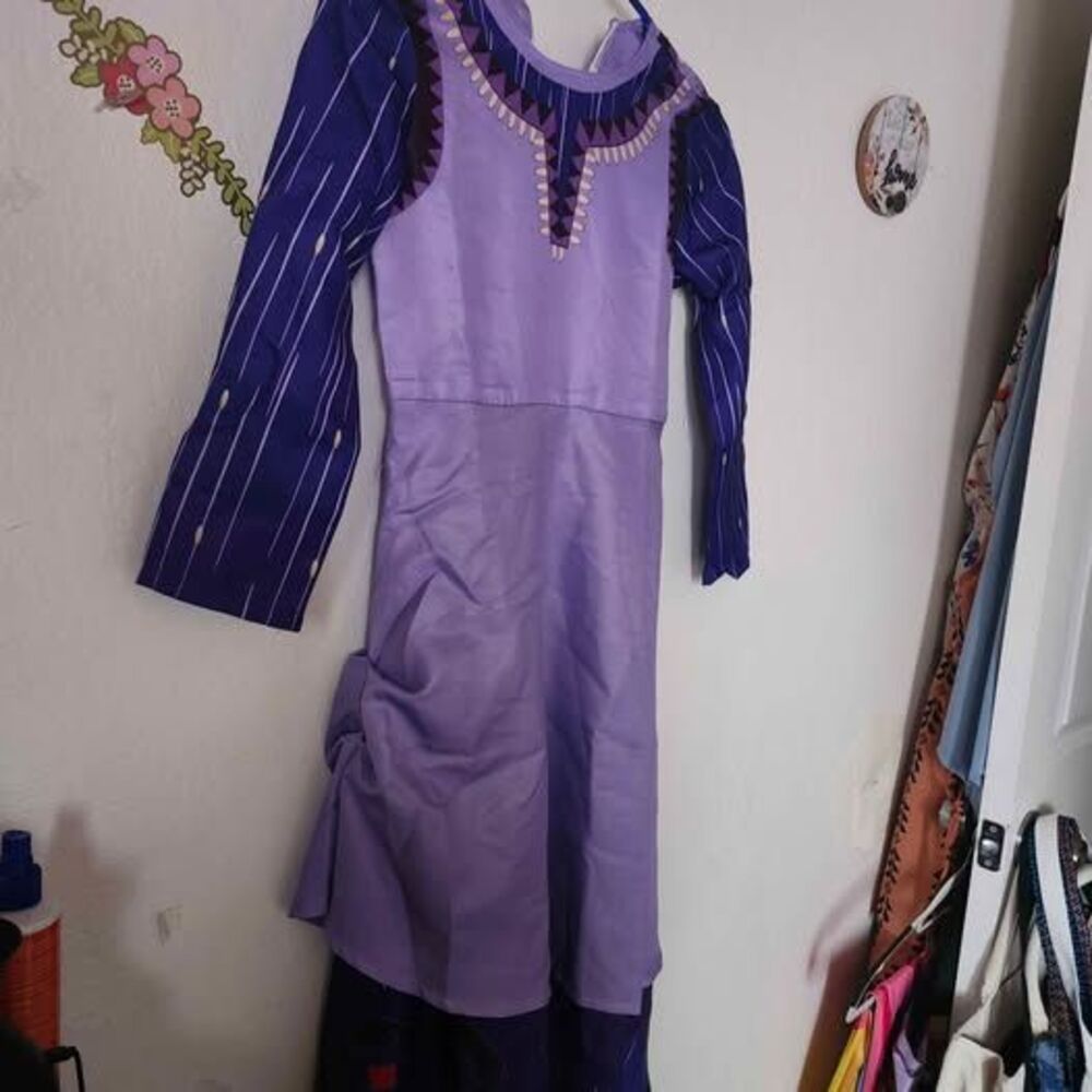 Girls Layered Long Sleeve Prairie Look Dress - Picture 3 of 5